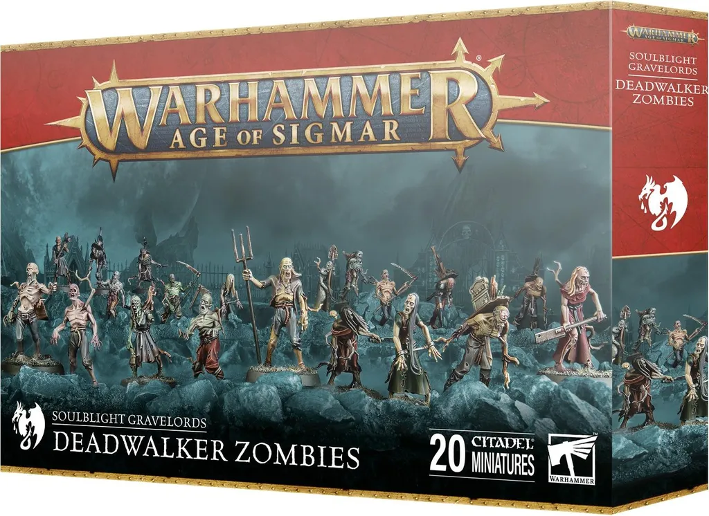 Zombies Marcheurs des Morts : Kit Modulaire Warhammer avec 20 Socles Inclus