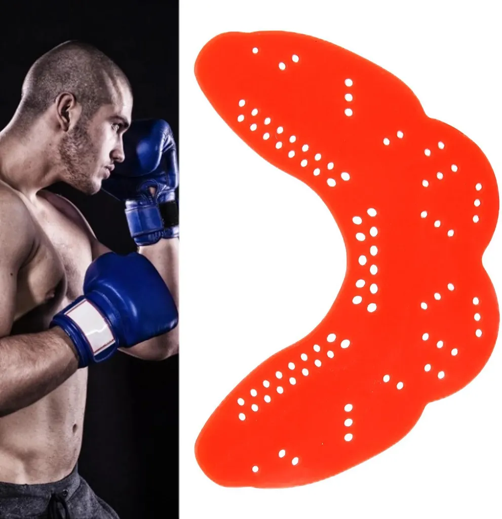 Protège-dents de boxe rouge anti-choc et thermoformable sans douleur