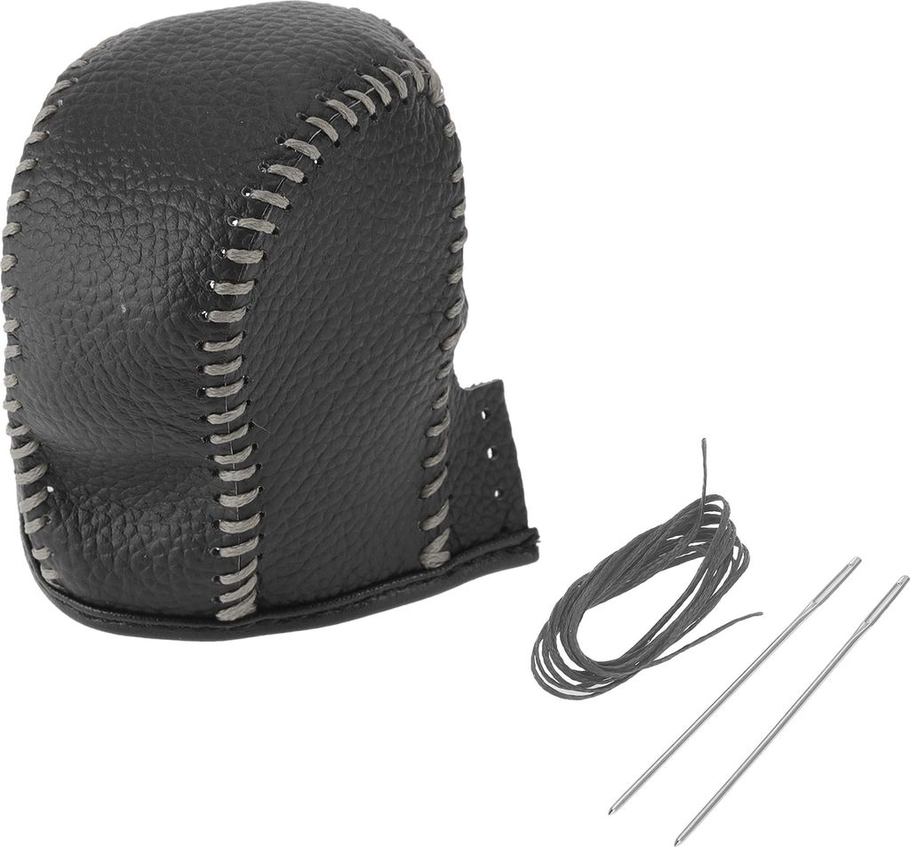 1 Set Getriebeschaltknaufabdeckung für Acura TL 2009-2014 Schaltknaufschutz Pebbled Schwarz Grau Kunstleder