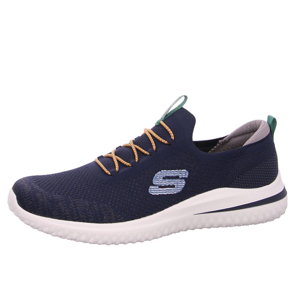 Skechers Delson 3.0 Herren Sneaker in Blau, Größe 46 Produktbild 
