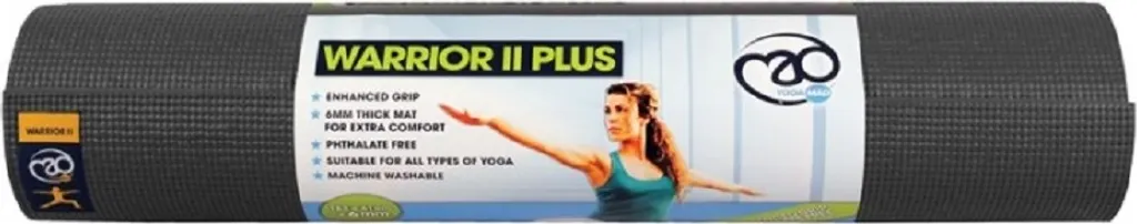 Tapis de yoga 4mm Fitness Mad Warrior II CS626 Graphite Haute Densité