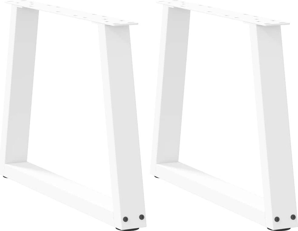 Couchtischbeine V-Form 2 Stück Weiß 70x(42-43,3) cm Stahl