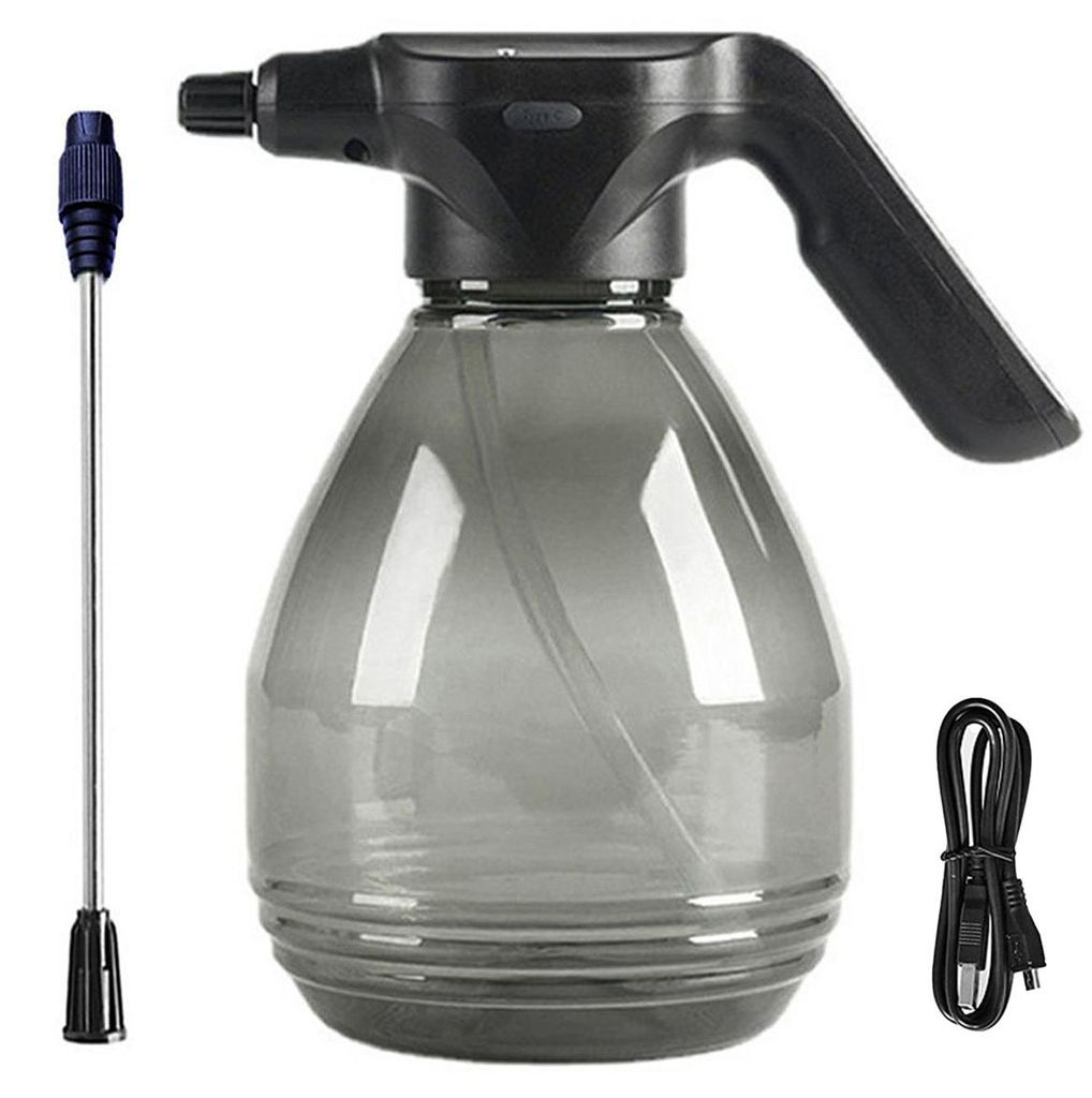 Elektrischer Drucksprüher 2L USB wiederaufladbar, Pflanzensprüher mit verstellbarer Düse, Sprühnebel & Strahl, automatische Sprühflasche für ...