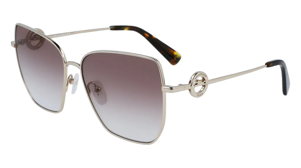 Longchamp LO169S 724 Lunettes de Soleil Dorées et Dégradé Marron 58mm