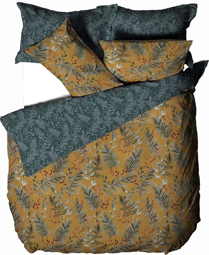 Furn - Bettwäsche-Set "Mazari" - Polyester-Baumwollmischgewebe RV1809 (Kingsize) (Senfgelb)