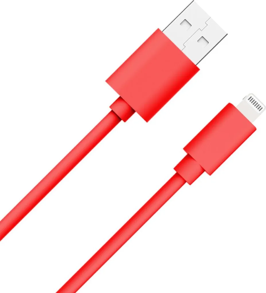 Cavo USB-A/Lightning WOW 1m - Testato per 2.4A - Rosso Duraturo