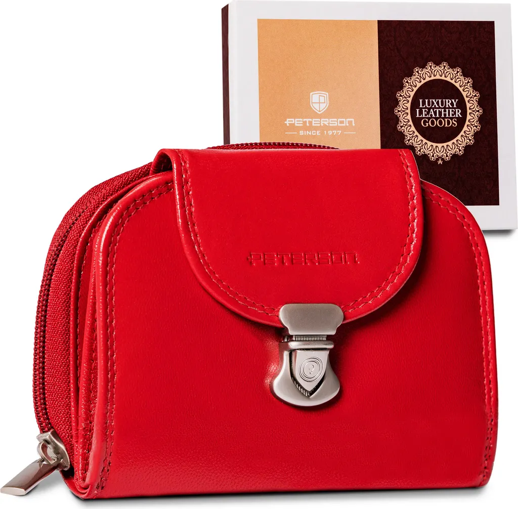 Portafoglio Uomo Peterson RFID in Pelle - Modello DHPTNRD28GCLRED54379
