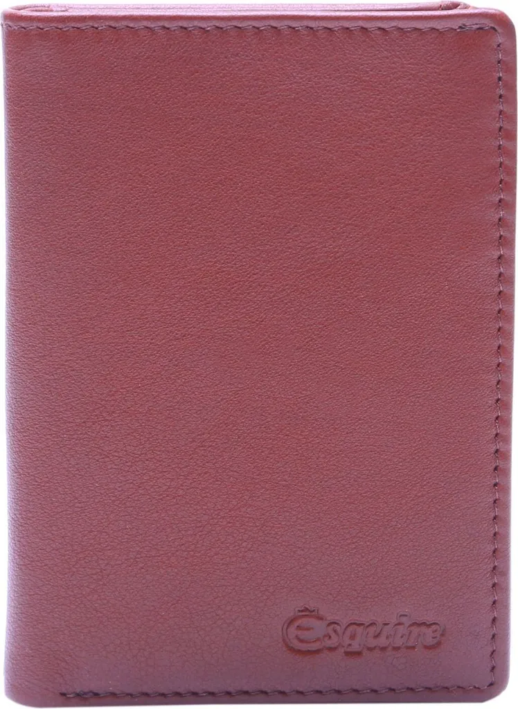 Esquire Oslo Nappa Porta Carte Rosso: Idea Regalo in Pelle con RFID