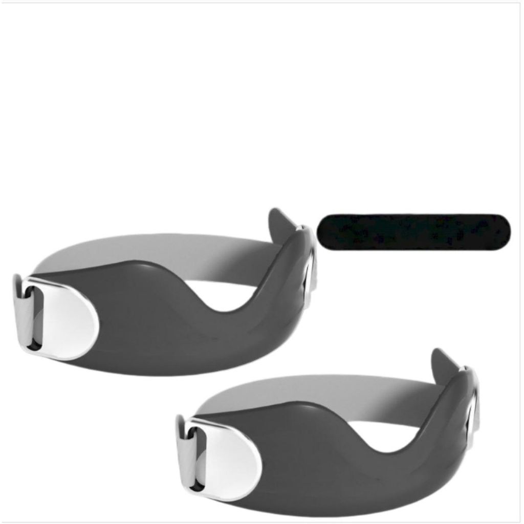 INF Knieschoner Silikon Patellaband 12cm x 2cm x 3cm für Sport 2er Set Schwarz