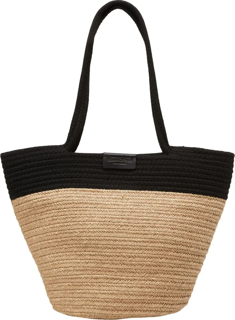 Sac shopper Marc O'Polo Jonna Nature Black marron clair élégant chic
