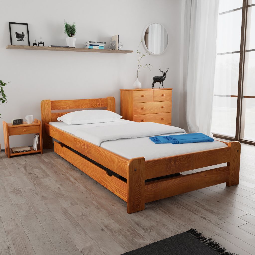 Bett laura 90 x 200 cm erle matratze ohne kaufland de