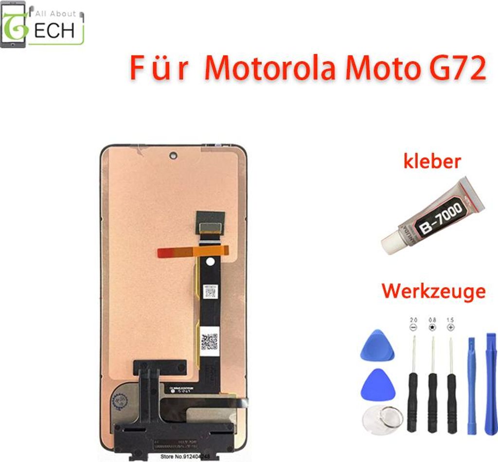 Original Motorola Moto G72 XT2255 LCD Display Touchscreen Produktbild 