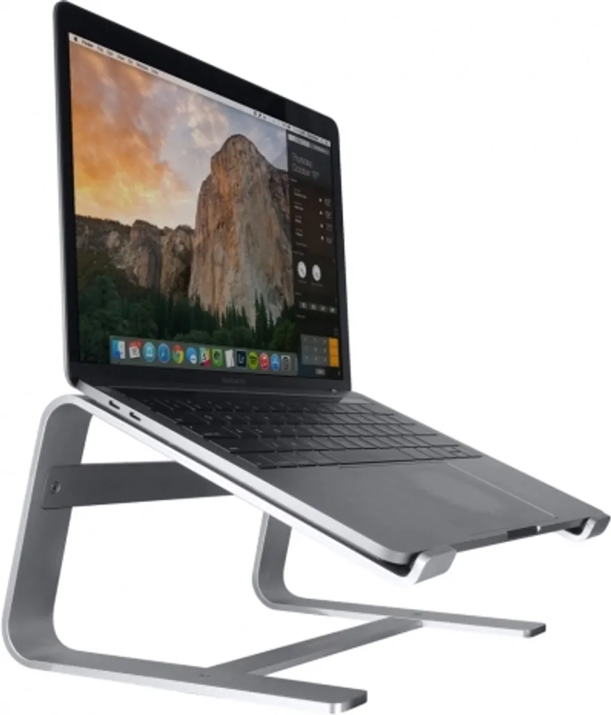 Support Ordinateur Portable en Aluminium Ergonomique Macally Design Gris