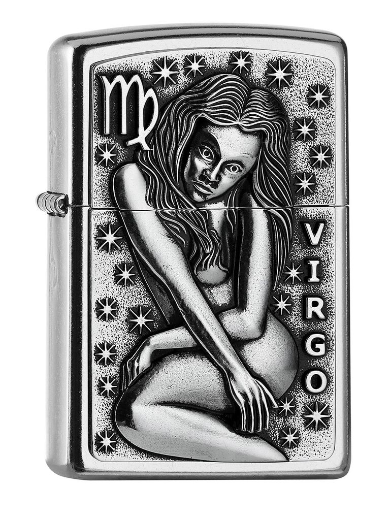 Zapalova? Zippo Virgo znamení zv?rokruhu Panna chromovaná Obrázek produktu 