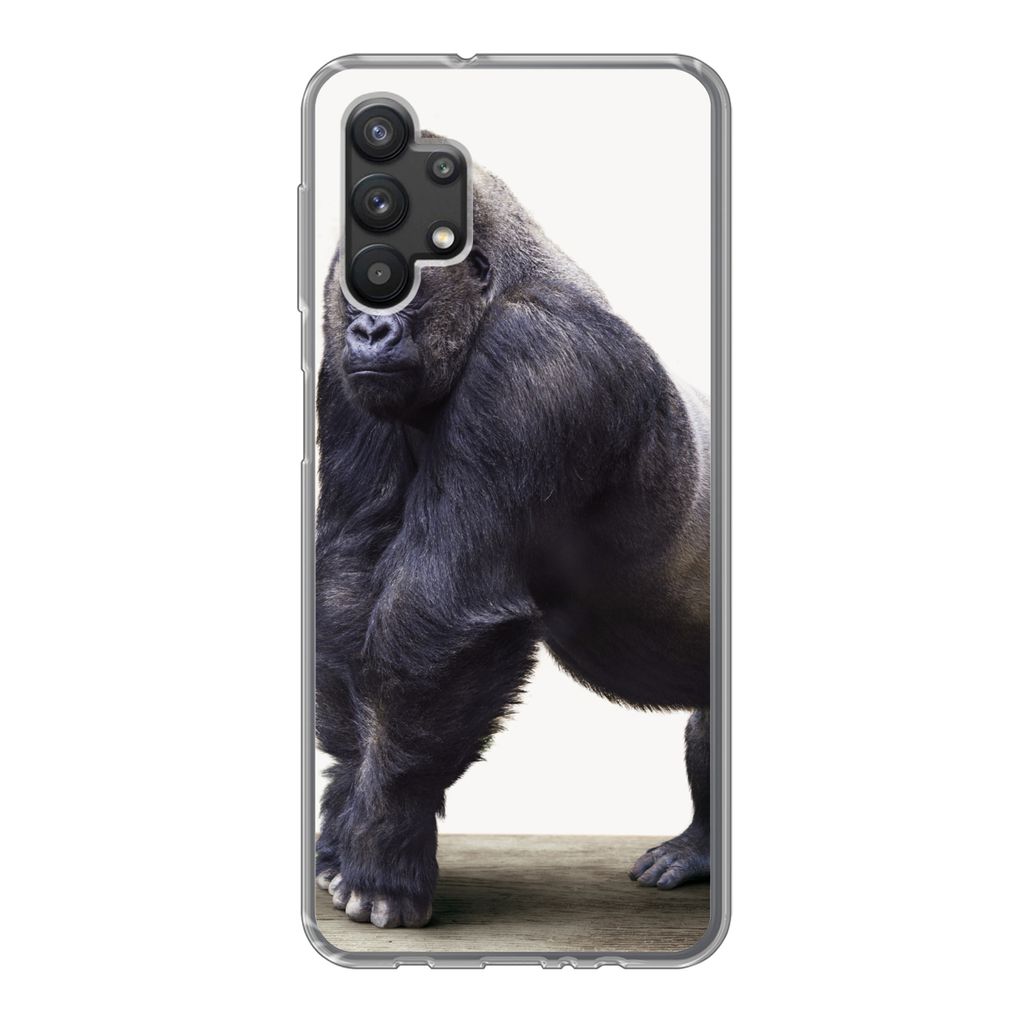 MuchoWow Handyhülle Schutzhülle Hülle für Samsung Galaxy A32 5G Gorilla - Tiere - Jungen - Mädchen - Kinder Silikon Softcase Handy Hülle - ...