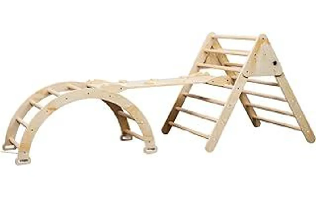 Parco Giochi Indoor in Legno Naturale XXL - Stile Montessori Chic