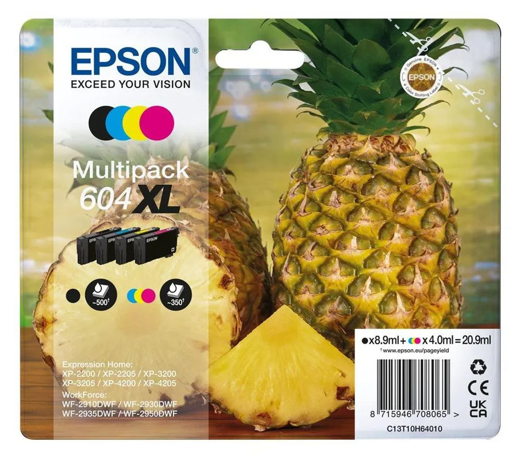 Cartouche Encre Epson 604 XL Pack de 4 pour Impression Photo et Bureau