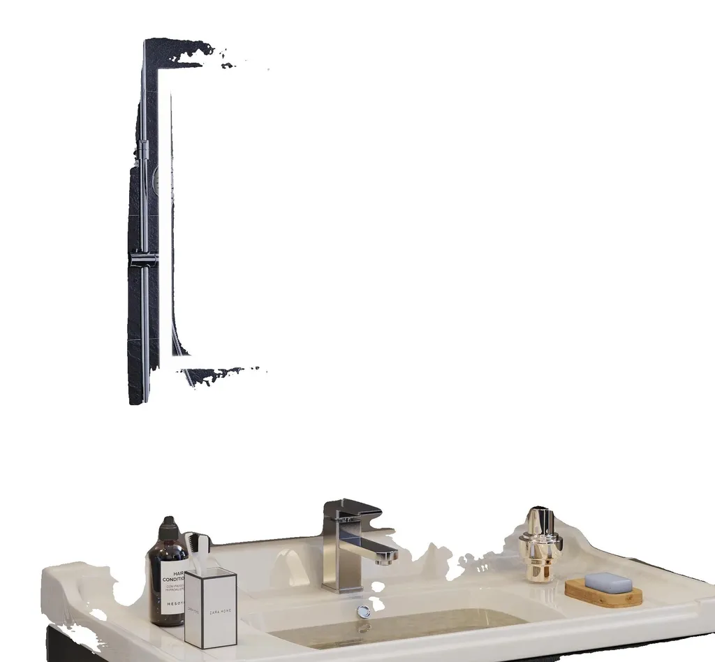 Armoire de toilette LED tactile double porte - Miroir de salle de bain
