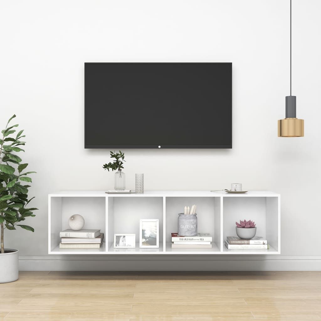 TV-Wandschrank Weiß 37x37x142,5 cm Holzwerkstoff , TV-Schränke Design 2024
