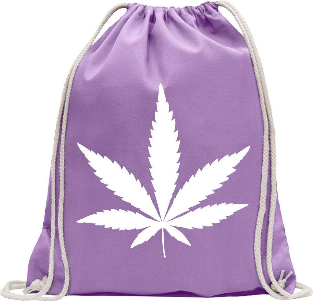 Kiwistar - Turnbeutel - lavendel - Hanf - Fun Rucksack Sport Beutel Gymsack Baumwolle mit Ziehgurt