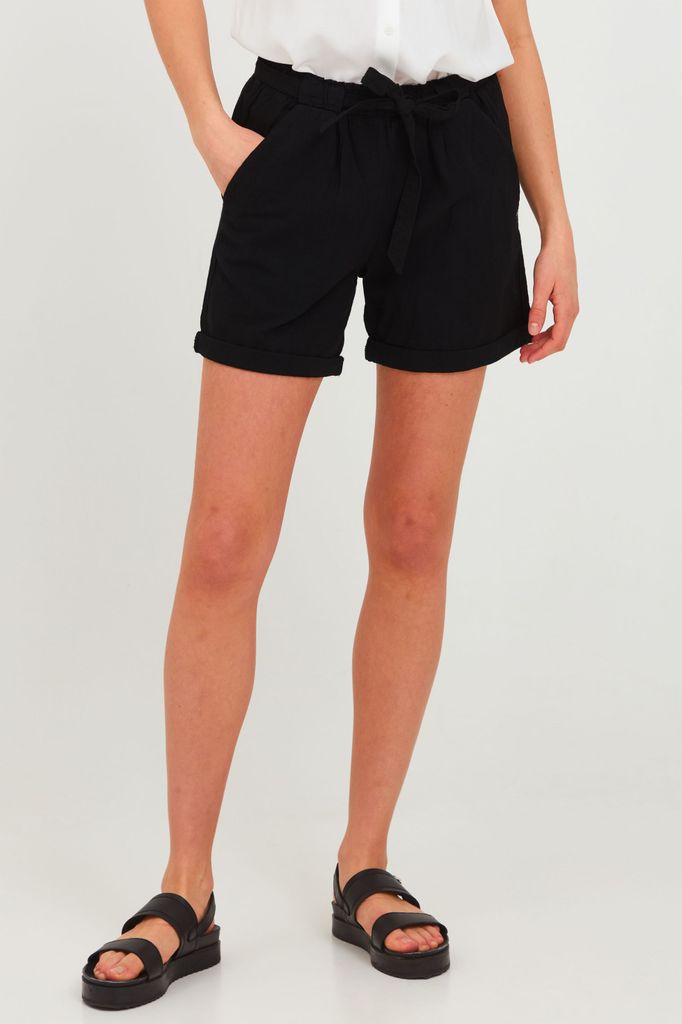 Damen Shorts OXLINA Relaxed-Fit Leinen-Optik weit Produktbild 