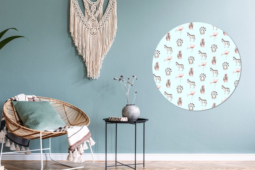 MuchoWow - Wand-Kreis - Wohnzimmer - Bild - Runde - Wanddeko - Dibond - Kunstdrucke