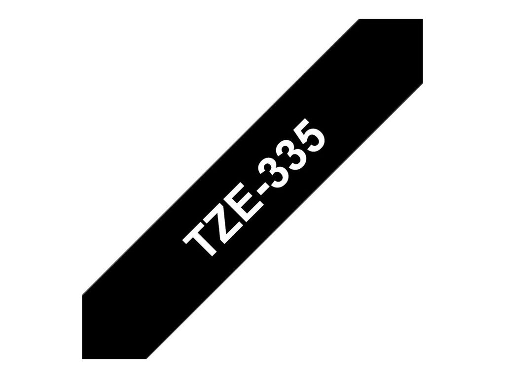Brother TZE-335, Biały na czarnym, TZ, Filipiny, 5 lat(a), Zdjęcie produktu 