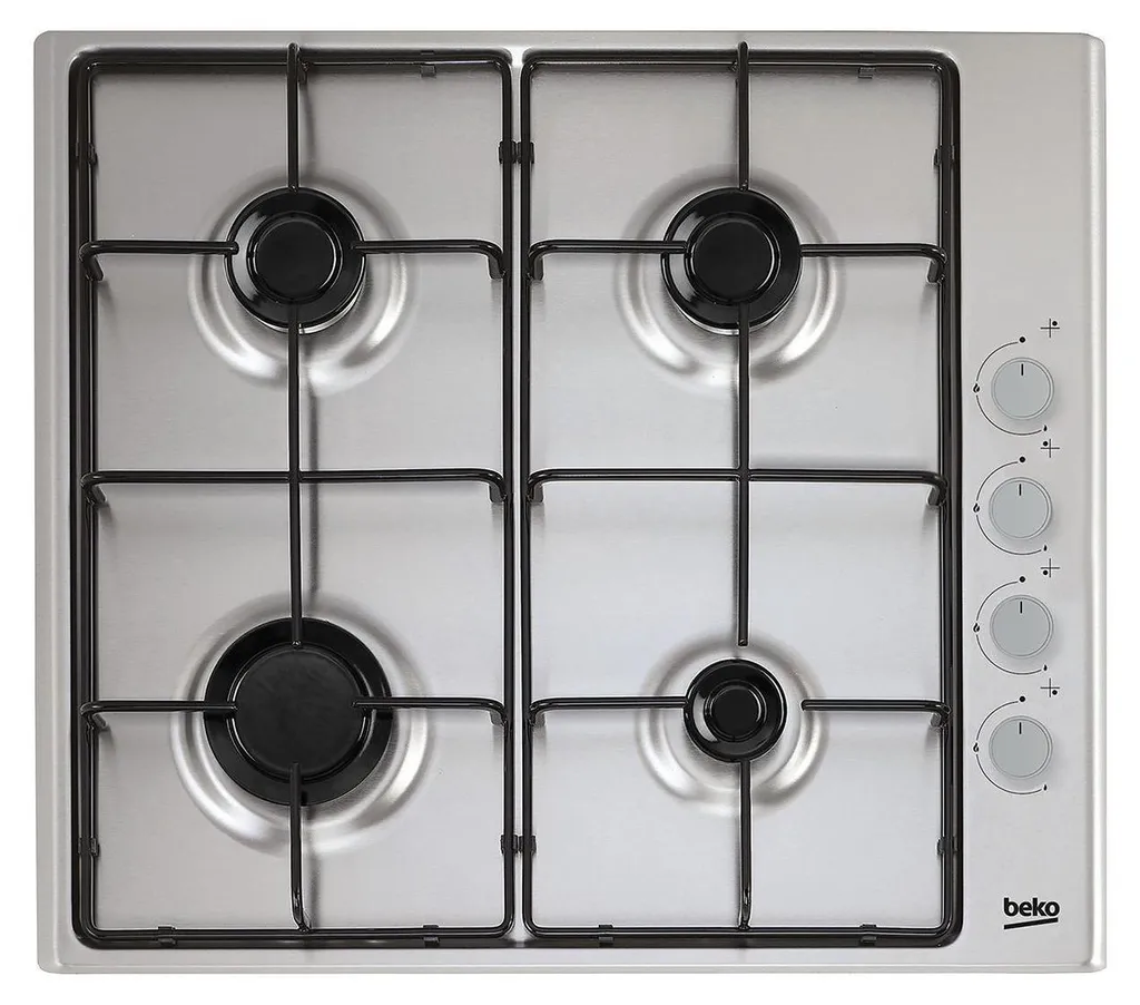 Beko HIGG641C3SX Inox Table de cuisson gaz 60 cm 4 foyers intégrée