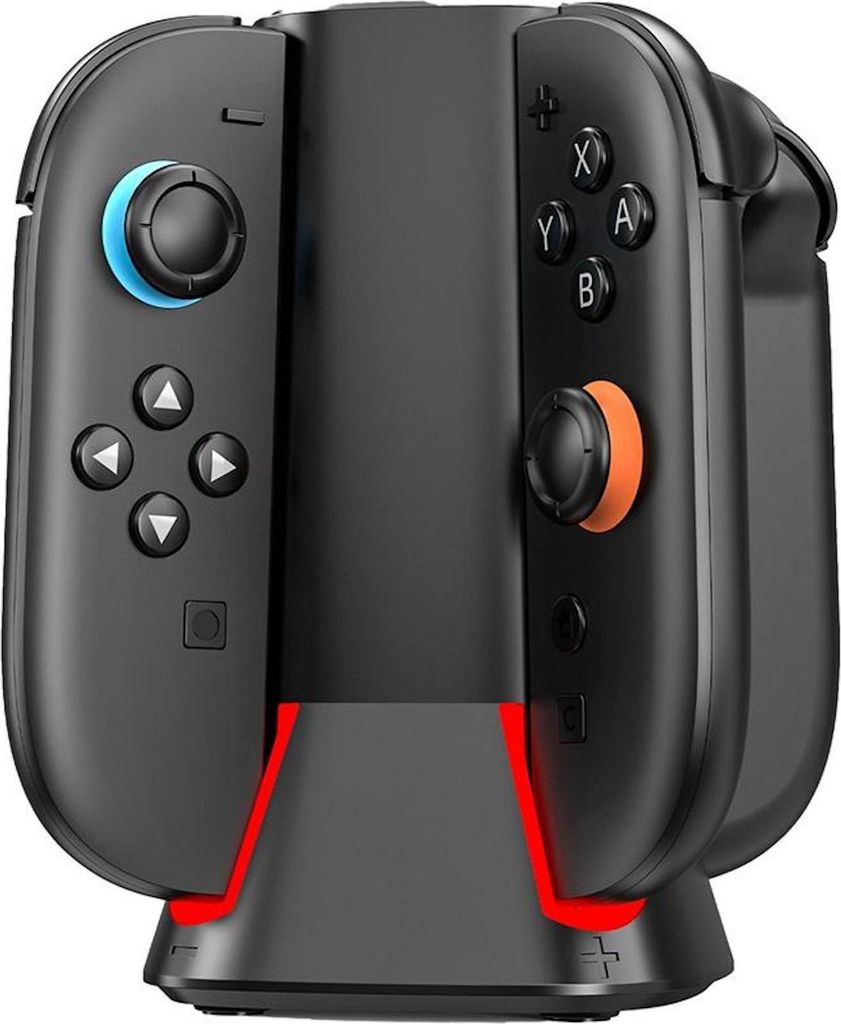 Für Nintendo Switch 2 4-in-1 Ladestation für Controller mit RGB Licht Schwarz