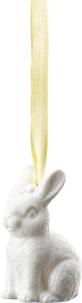 Hutschenreuther Hase sitzend Osteranhänger, Dekoanhänger, Porzellan, Weiß, 6.5 cm, 02360-800001-26675