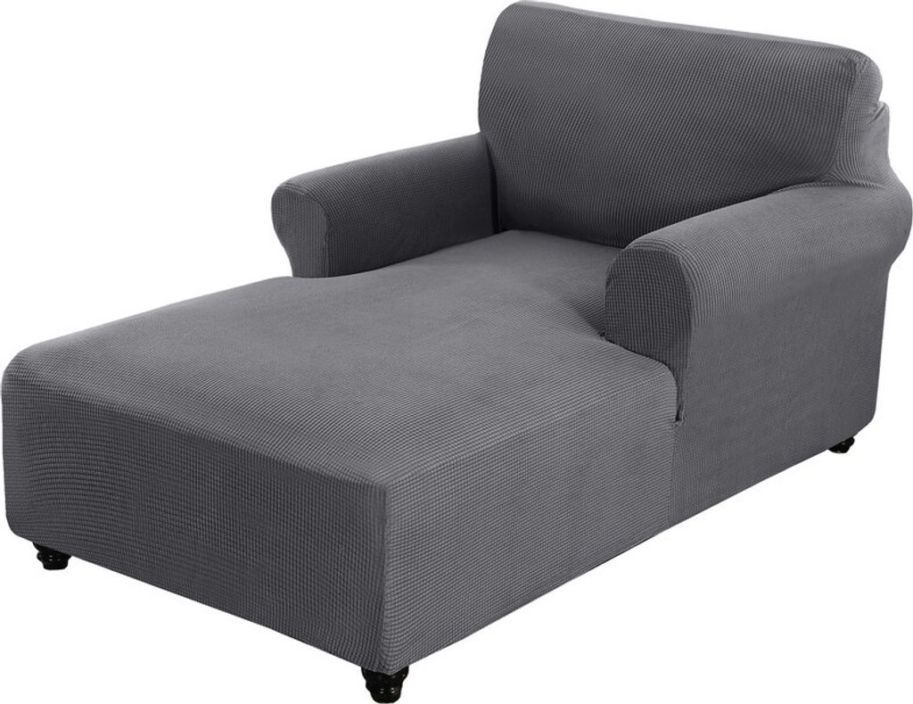 (B) Stretch-Liegebezug für Wohnzimmer, Chaiselongue-Bezug mit zwei Armlehnen, Chaiselongue-Bezug für Schlafzimmer, Chaiselongue aus weichem Jacqu...