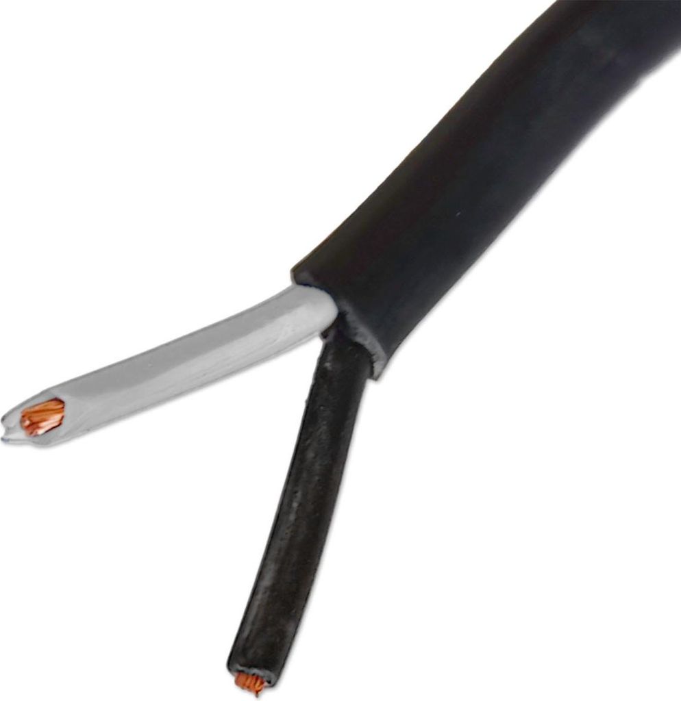 Flachkabel 2x1 mm² Meterware 2 adrig Kabel Anhänger Beleuchtung DC