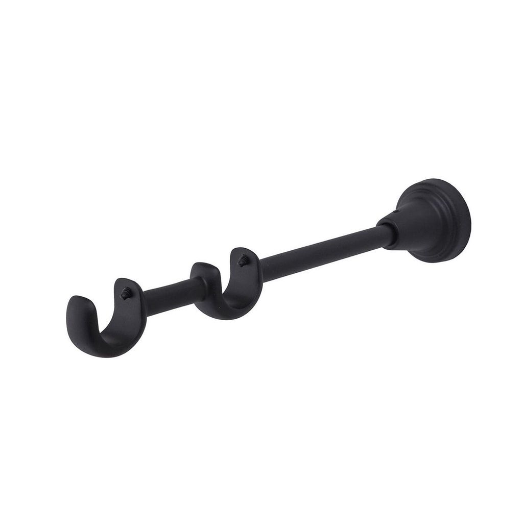 MDEKOR Supporto a parete a 2 binari, nero opaco R. Supporto Immagine del prodotto 