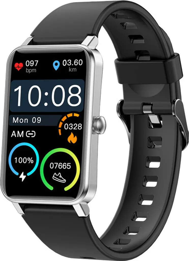 Montre Sport Étanche IP68 Argent : Ne Manquez Plus Aucun Appel ni Message