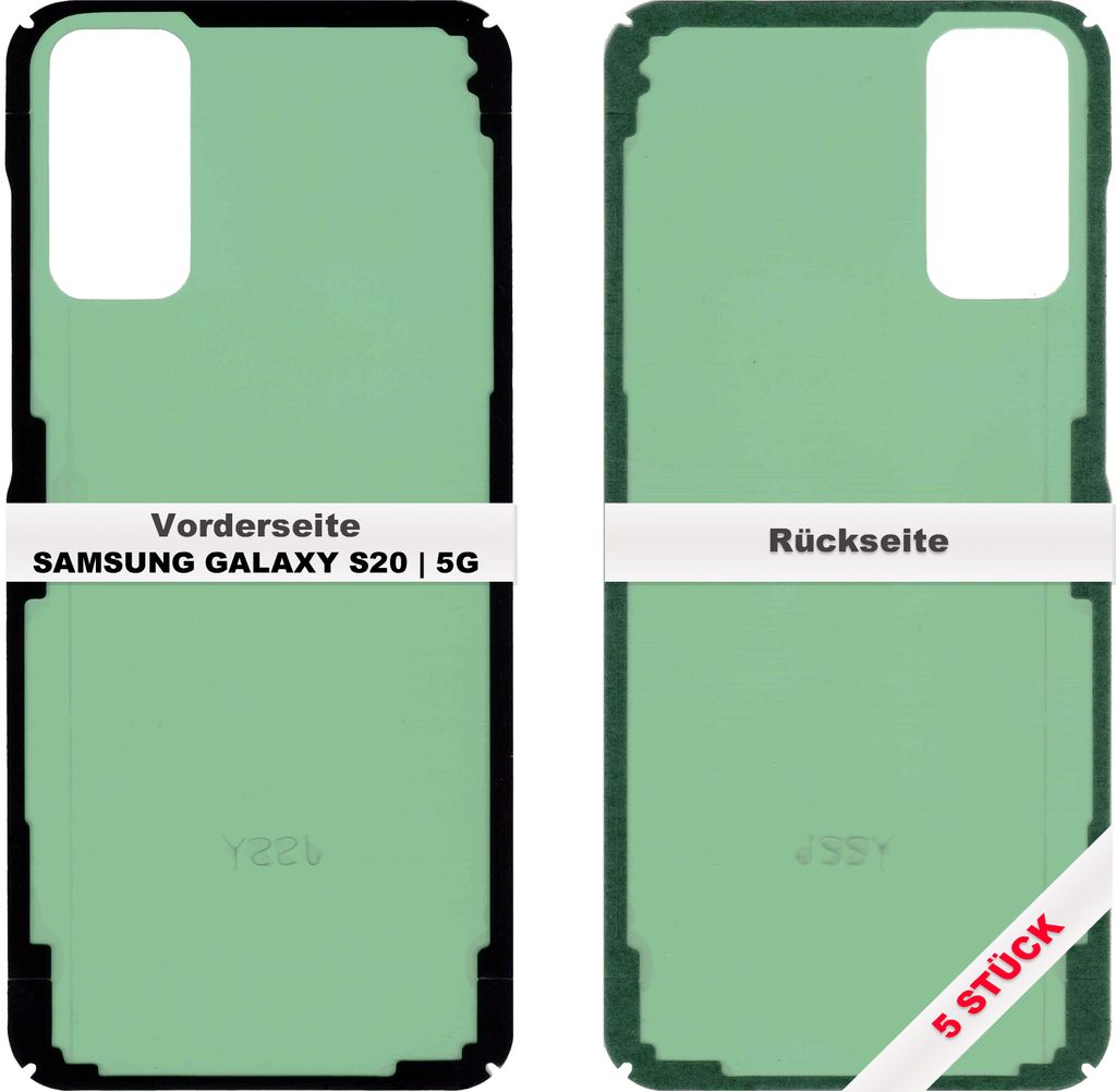 5x Samsung Galaxy S20 G980F 5G G981B Akkudeckel Klebefolie Produktbild 