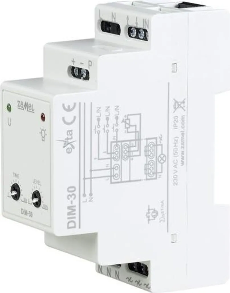 Régulateur d'intensité lumineuse Zamel DIM-30 500W montage rail DIN