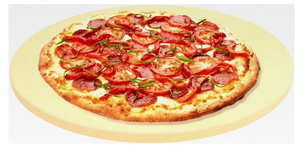 Runder Pizzastein, 30,5 cm für Ofen und Grill, großer Stützstein für Brot und Pizza