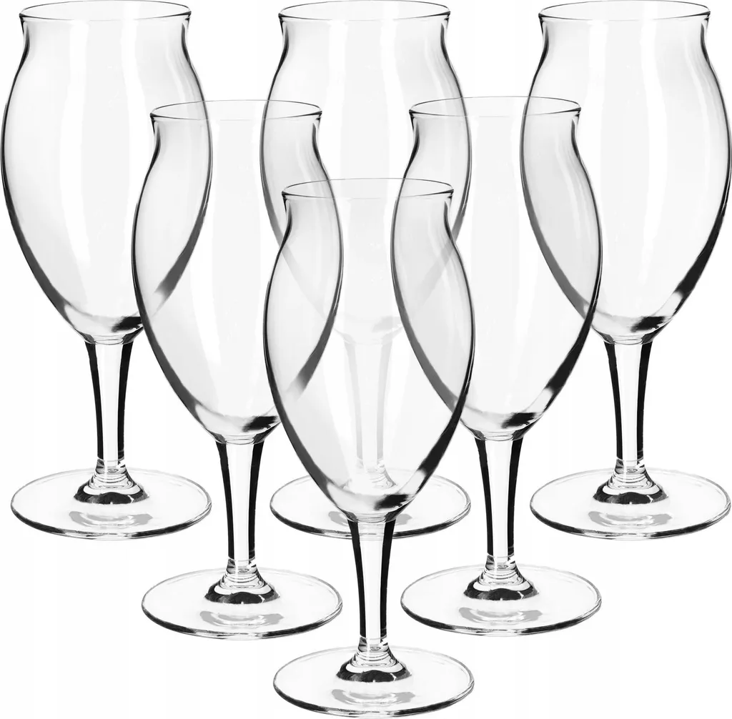 6 Bicchieri Birra a Calice 410ml - Ideali per Feste e Cene in Compagnia