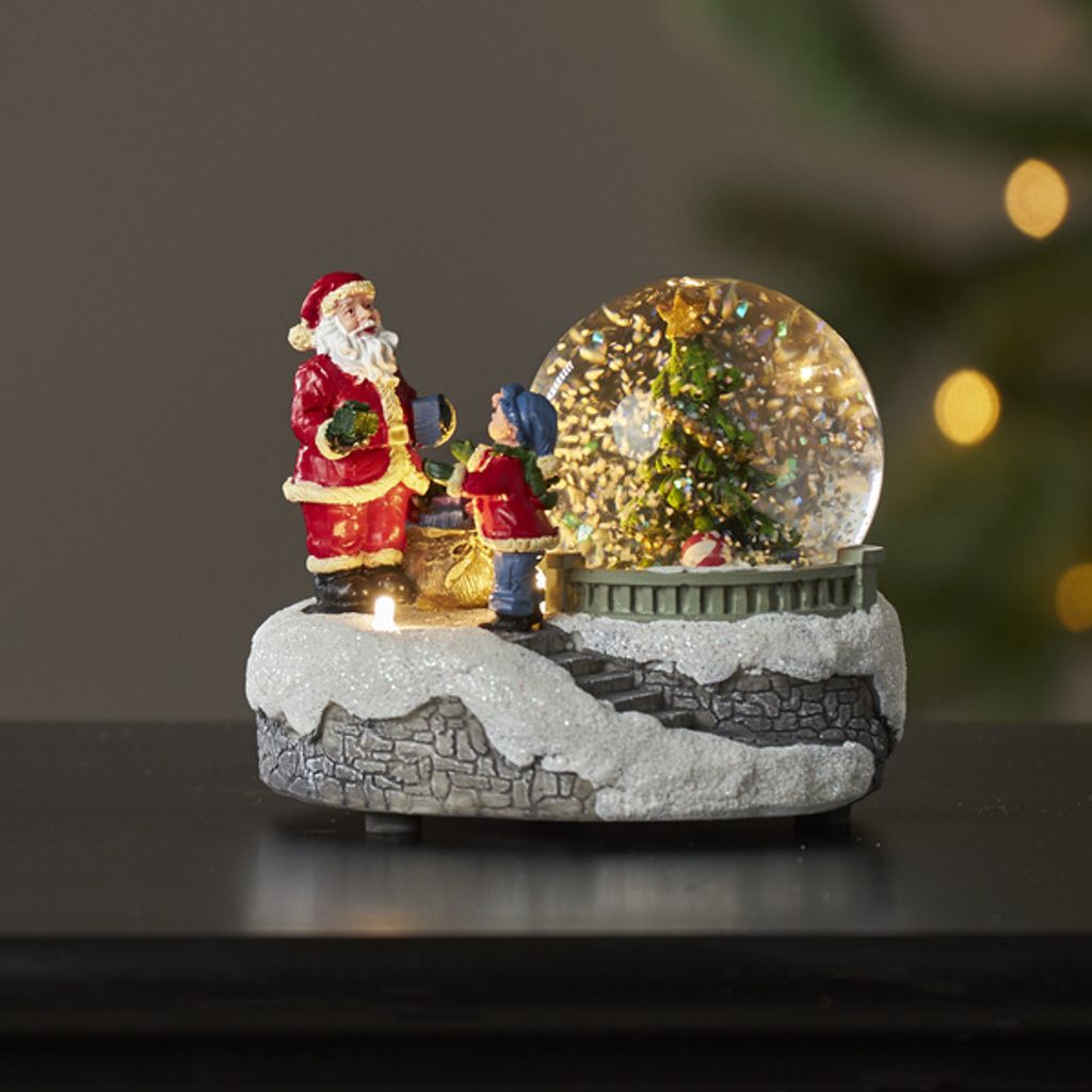 Scenka świąteczna szklana kula z choinką Led WINTERVILLE Zdjęcie produktu 