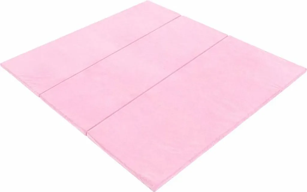 Matelas en velours Mammouth rose 122x112cm, ensemble trois pièces