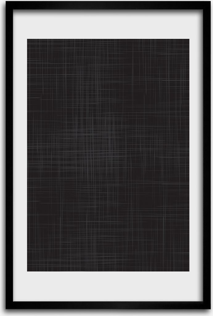 Bild - Bilderrahmen - 40 cm x 60 cm - MDF - Rahmen - Wandkunst - Leinen Textur