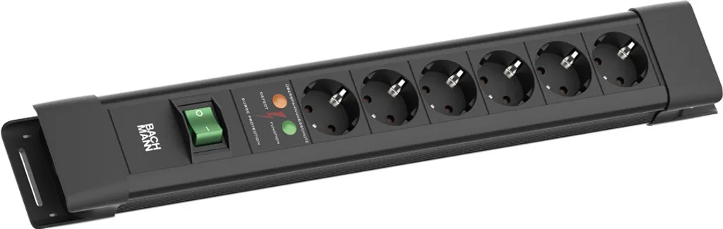 Multiprise 6 Prises avec Protection Surtension Noir Câble 2m CONNECTUS
