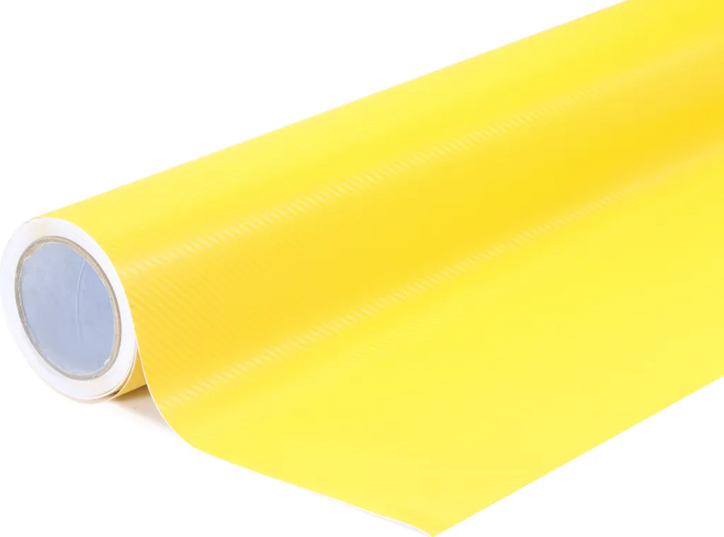Film covering carbone jaune pour rénovation voiture et déco intérieure