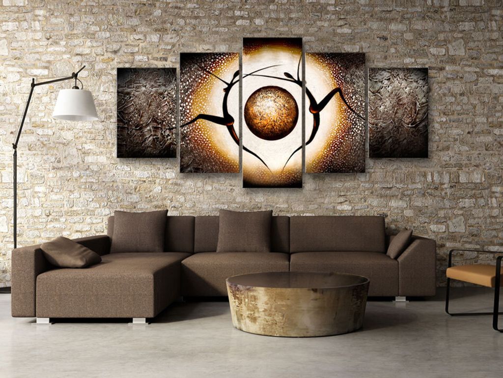 Akustikbild Personen Figuren 200x100 cm Bilder Akustikschaum Hochleistungsschallabsorber Schallschutz Leinwand 5 tlg Wandbild Raumakustik Schalldä...