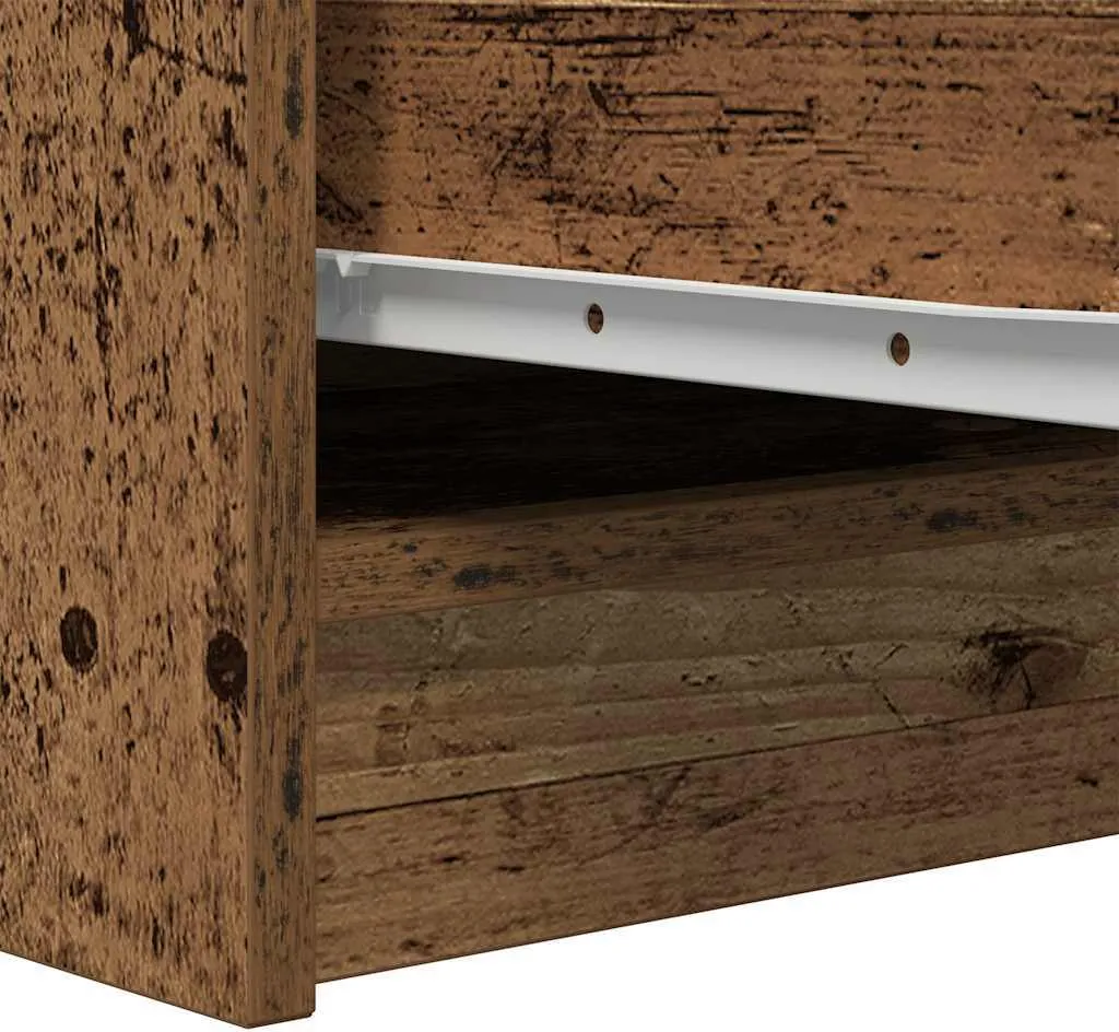 Buffet gain de place imitation vieux bois pour espaces étroits