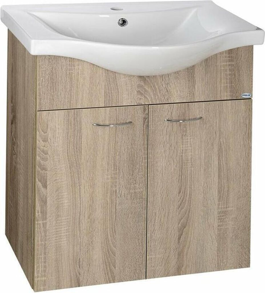 KERAMIA FRESH Waschbeckenschrank 60,6x74x34cm, dub platin