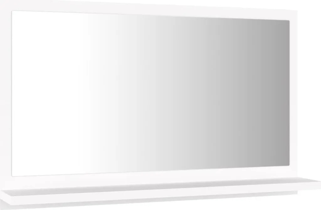Specchiera con Mensola SYFAX™ Bianco 60x37cm Legno Multistrato - 3