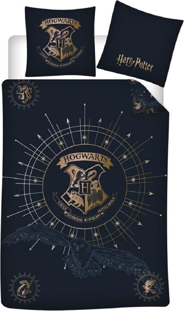 Harry Potter Bettbezug Schwarz 140 x 200 cm - polyBaumwolle Produktbild 