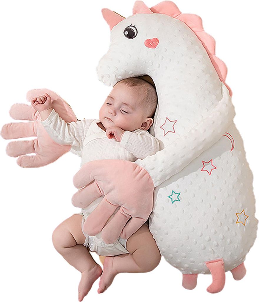 Baby Patter for Sleep Morting Prejuxing Kuschelpuppenkissen mit beruhigendem Klopfkissen, beruhigender Schlafbegleiter mit Musik zum Beruhigen von ...