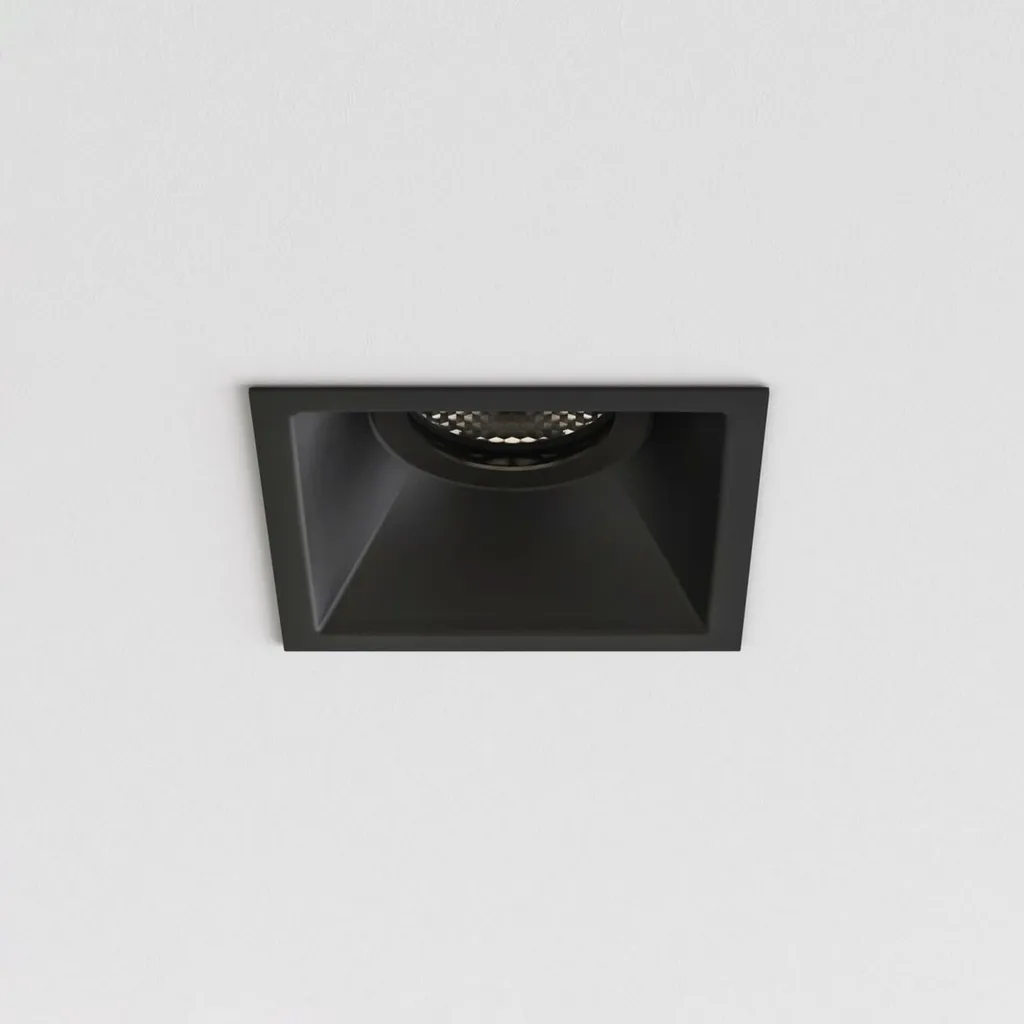 Astro Minima Slimline Square 1249039 Spot Encastré Fixe Noir GU10 IP65
